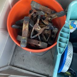 Bucket Of Clamps For Pool Cover