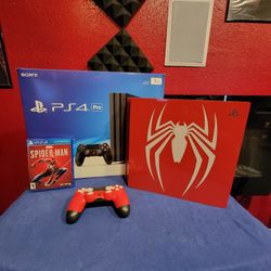 Ps4 Pro With Spiderman Game