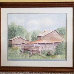 “An Old Shallotte Barn” Watercolor by Pete Manson