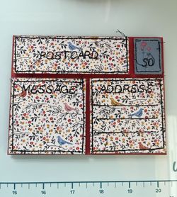 3D Machine Stitched Postcard
