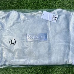 Supreme MM6 Maison Margiela Foil Box Logo Hoodie Hooded Sweatshirt White SS24 Sizes  L, XL and XXL Available 