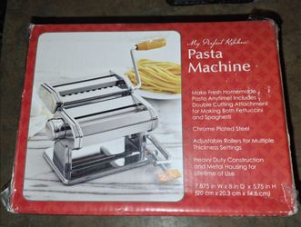 My Perfect Kitchen Pasta Machine Stainless Steel Roller Cutter NOS NIB