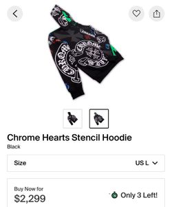 Chrome Heart Stencil Hoodie