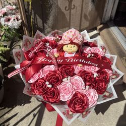 Handmade strawberry shortcake bouquet