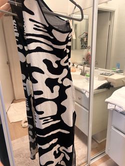 Black & white printed dress