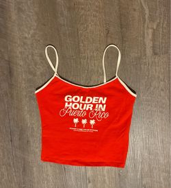 Bershka red tank top size xs womens