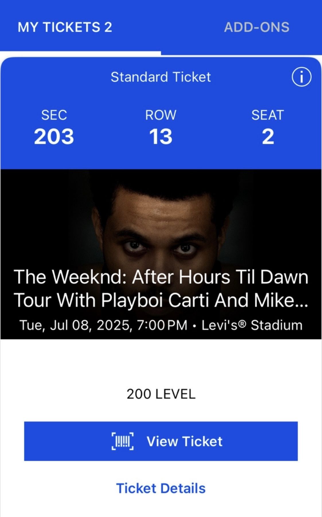 The Weeknd Levi’s stadium concert tickets