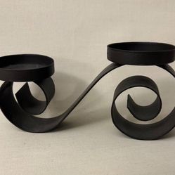 Metal Scroll 2 Votive Candle Holder Accent Decor