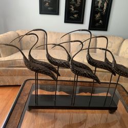 Metal Bird Statue 