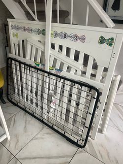 White Wood Baby Crib