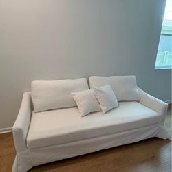 White Couch With Washable Cover
