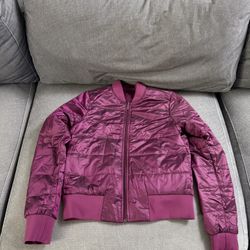 LULULEMON Womens Non-Stop Reversible Bomber Jacket Size 6 Purple