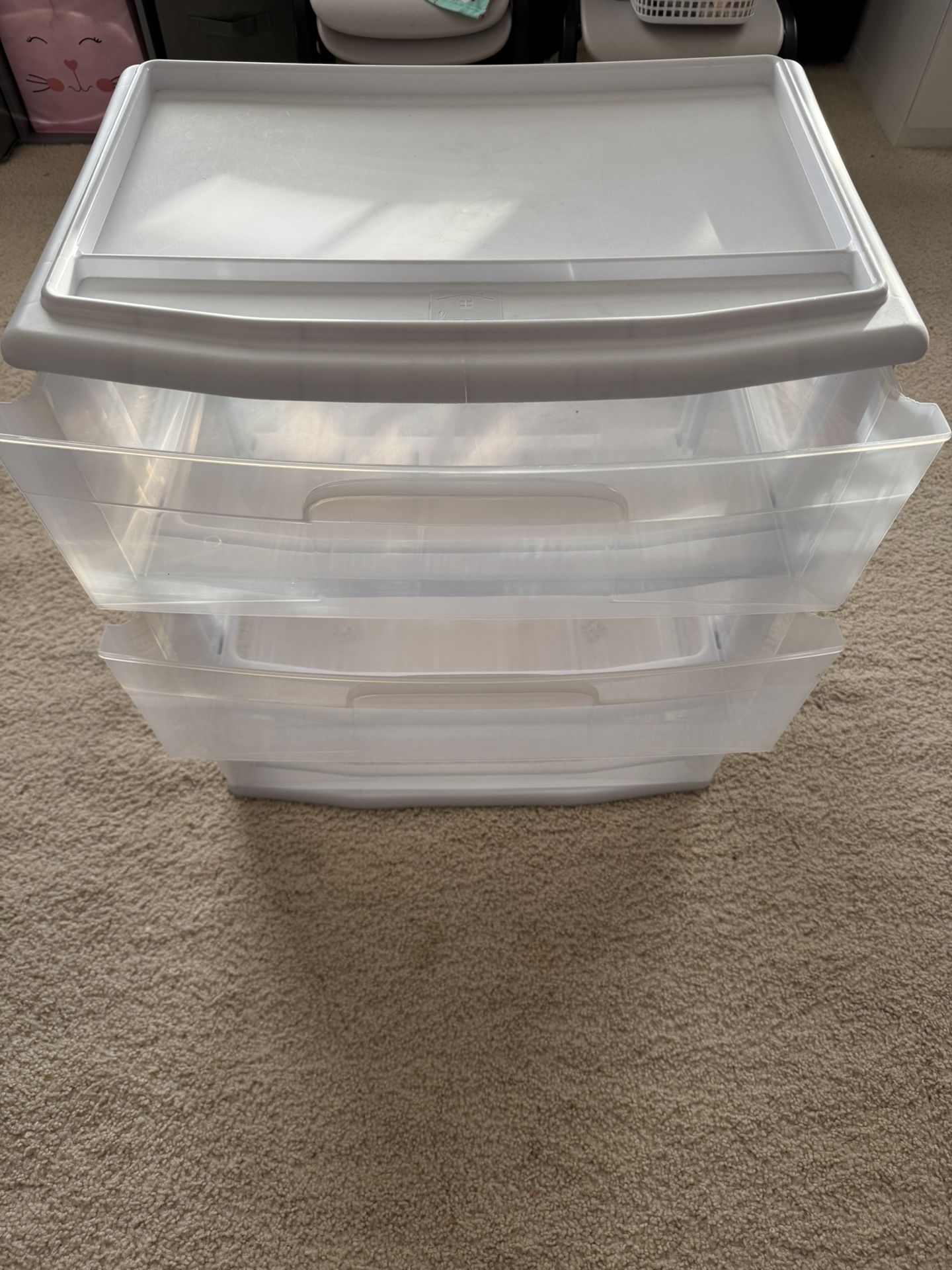 Clear 3 Drawer Storage