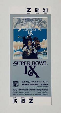 1975 Super Bowl IX (9) Replica Ticket