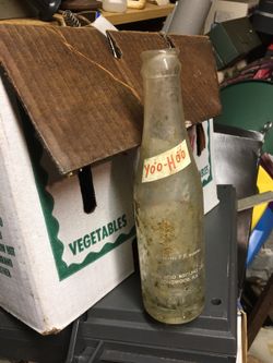 Old yoo hoo glass bottle