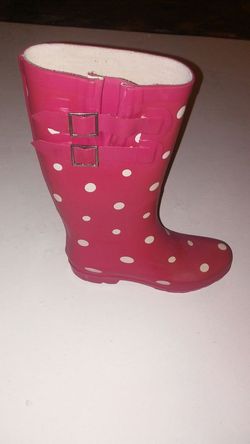 Pink polka dot boots