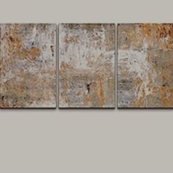 3 Orange Abstract Canvas