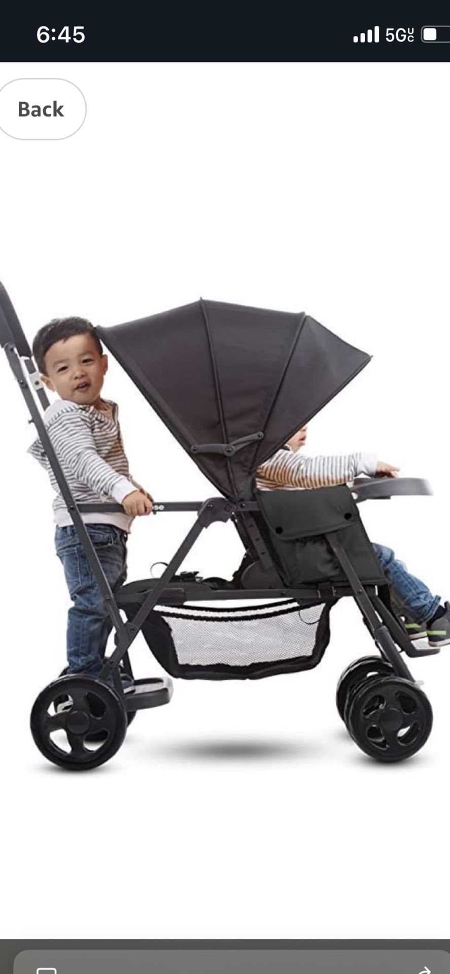 Toddler and baby stroller with car seat breaker