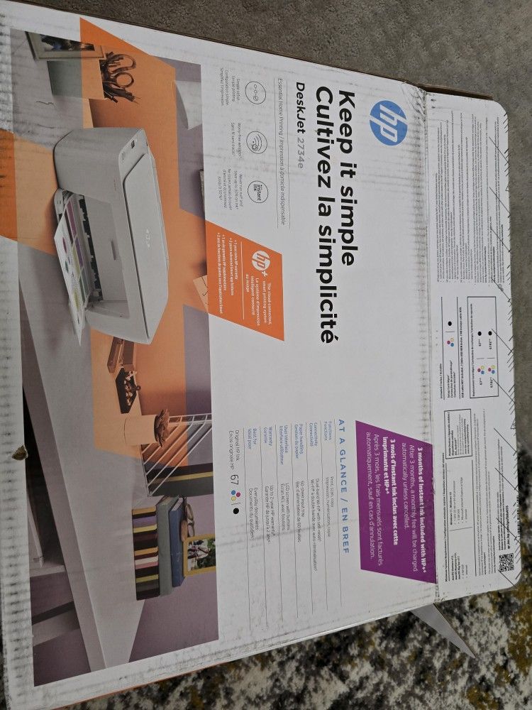 HP DESKJET 2734e printer/scanner - Like New!