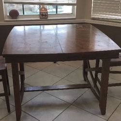 Dinette Table With Built In Leaf Counter Height