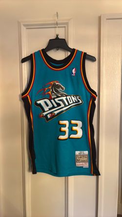 Detroit Pistons teal Grant Hill jersey Size Medium by Mitchell & Ness Hardwood Classics