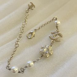 Authentic CC Crystal Pearl Bracelet 