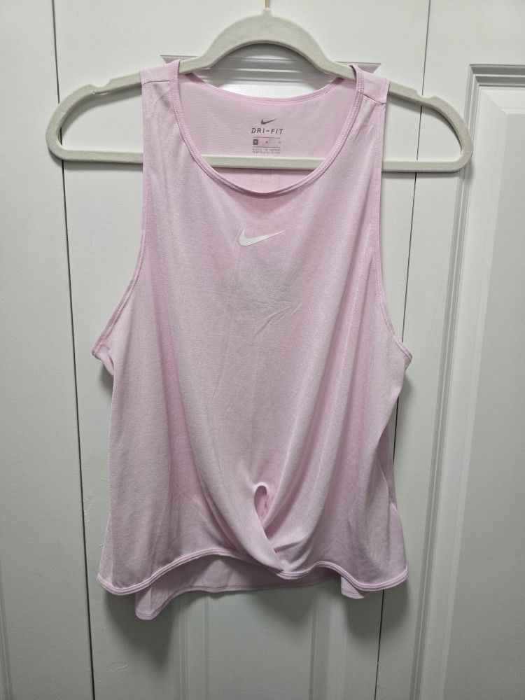 Women's Unique Nike pink and white Dri-Fit Shirt Size M
