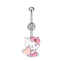 Valentines Hello Kitty Belly Piercing 