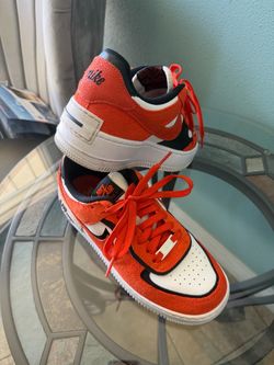 Nike Air Force 1 Orange Suede Sneakers