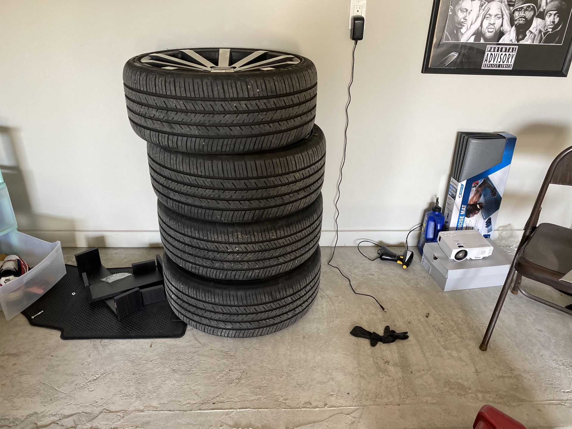 20 Inch Rims And Tire For Sale. Tires Are Just about New All 4. for Sale in Spring, TX OfferUp