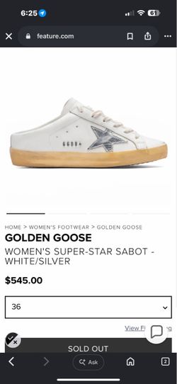 Golden Goose Women's Super-Star Sabot White/Silver
