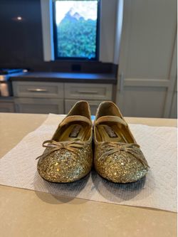 Chasing Fireflies Shoes | Chasing Fireflies Funtasma Gold Sparkle Ballet Flats