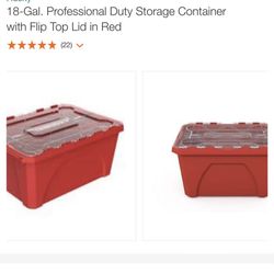 Husky 18-Gal. Professional Duty Storage Container with Flip Top