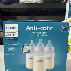 Philips Avent Anti-colic Baby Bottles, 11oz, 3pk, Clear, SCY106/03