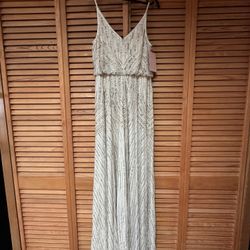 BHLDN Beaded Fidelia Gown (Oyster) Size 6