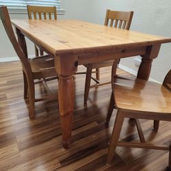 1999 Schoolhouse Dining Table And 6 Chairs