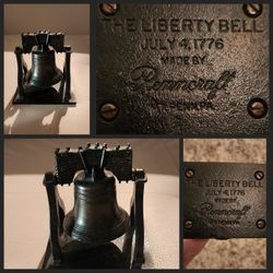 Philadelphia Liberty Bell 🔔 Statue.  Unique.  Hard To Find.  Collectable.  4" Tall