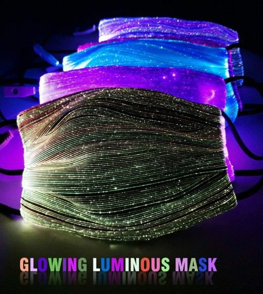 New LED Face Mask With Filter Pocket
