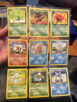 1999 vintage 9 card pokemon set