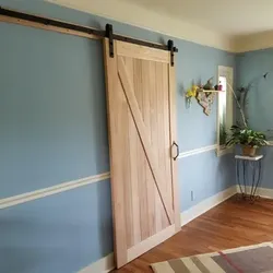 84” height sliding hard wood barn door