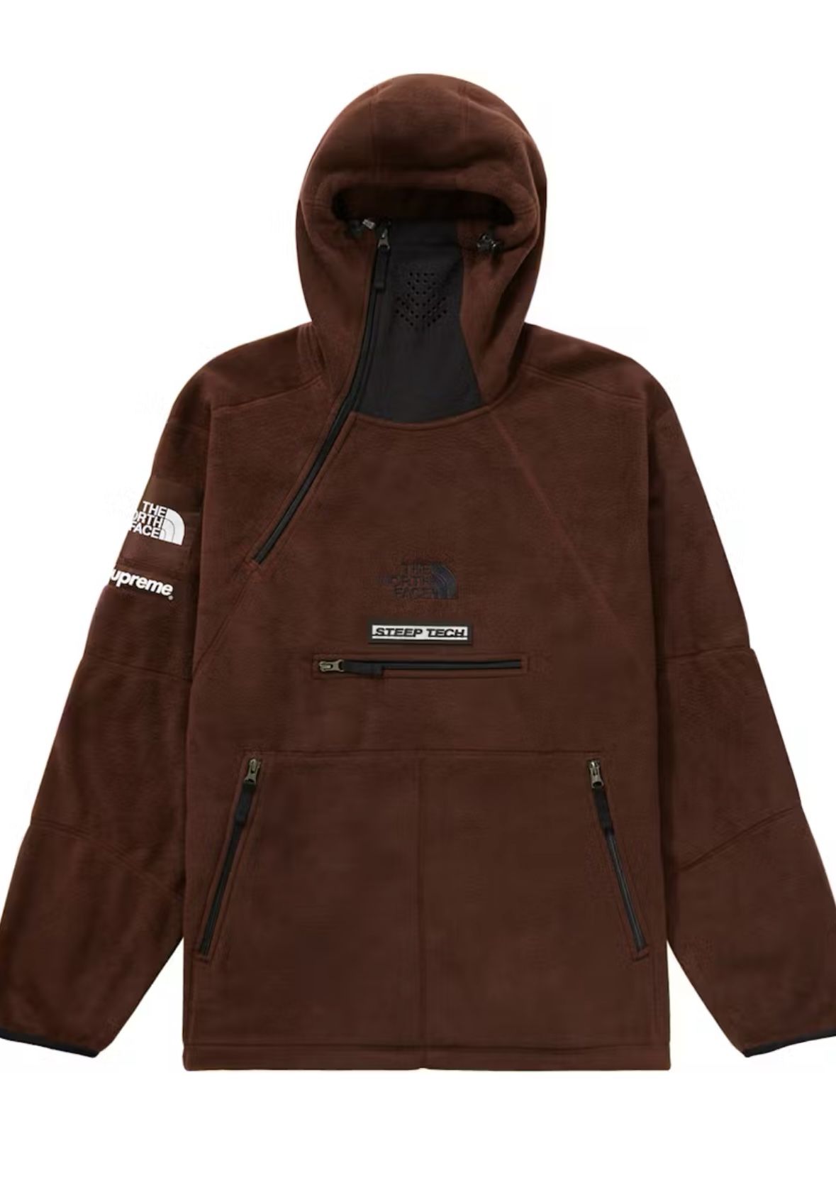 Supreme TNF steep tech Fleece Pullover Brown size L