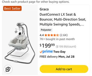 Graco DuetConnect LX Seat & Bouncer