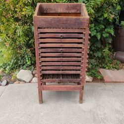 Type Setting Drawers /Trays  with Cabinet Eleven Antique Printing Letter Trays 21" W X 14" D X 44" T