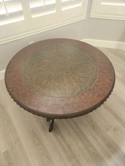Nice Round Coffee And End Table For Sale, Both Ashley Brand, Great Shape. Also Have Small End Table As Well