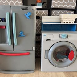 Littletikes wash machine and refrige set