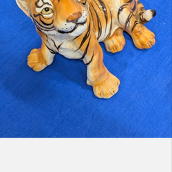RONZAN MADE IN ITALY Ceramic Tiger Figurine VINTAGE 1950'S
