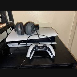 Ps5 Slim Disk New +All Cables+Controller+ Game 