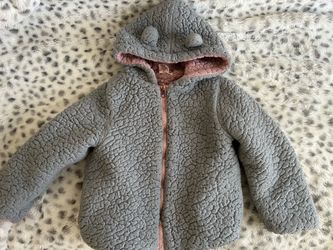Mumu Coco  Warm Hoodie  Reversible Jacket with Bear Ears for toddler