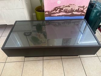 Black coffee table with storage (IKEA RAMVIK)