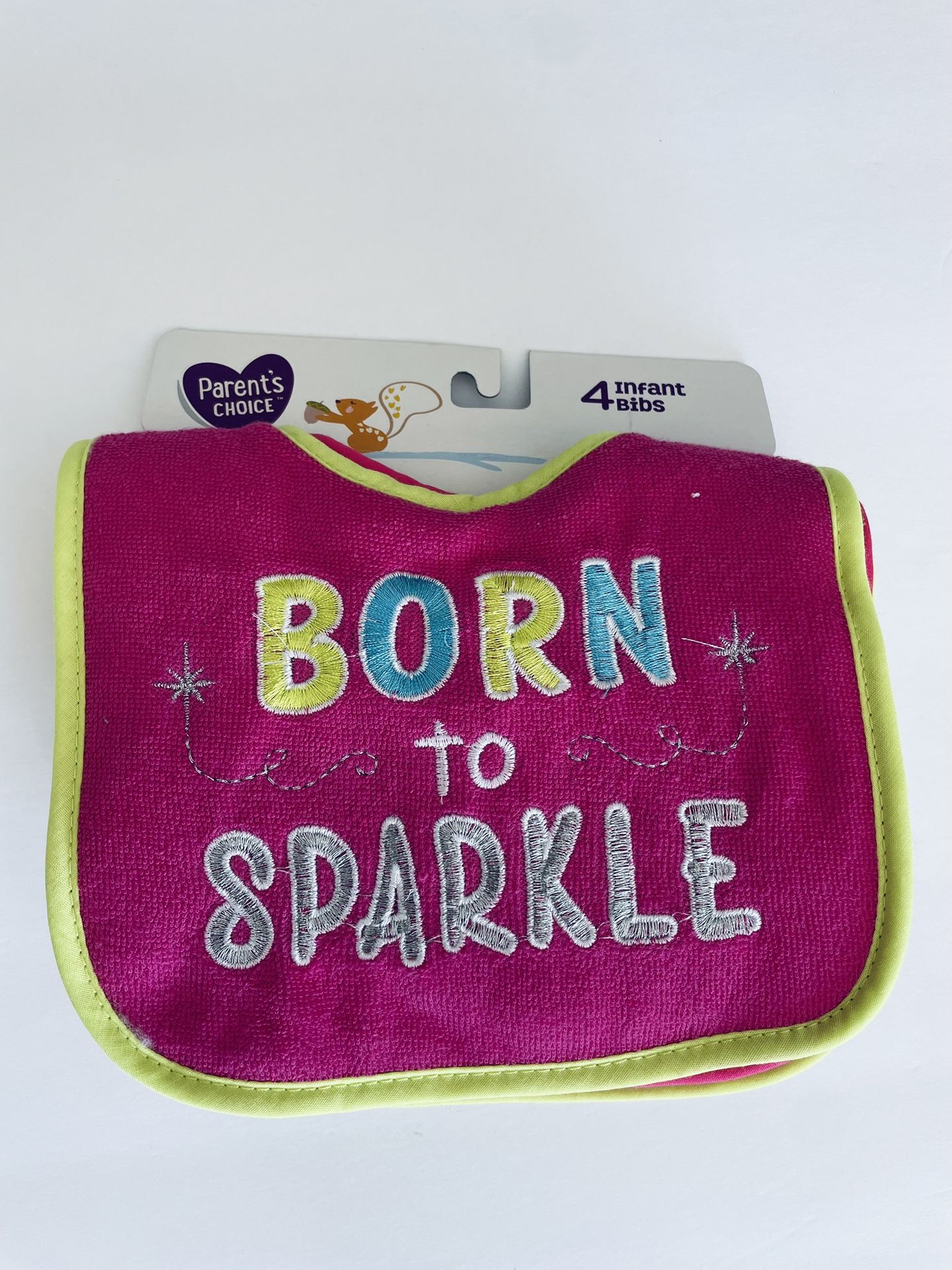 Bib set parents choice born to sparkle